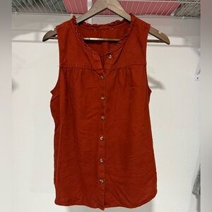 Sonoma Linen button up bohemian/ beach vibes top